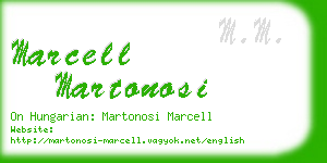 marcell martonosi business card